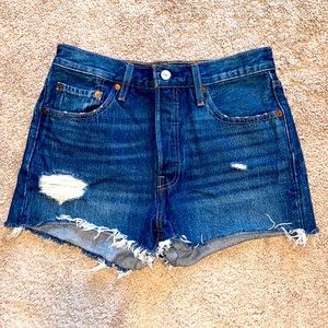 Levi's 501 Distressed Button Fly Shorts